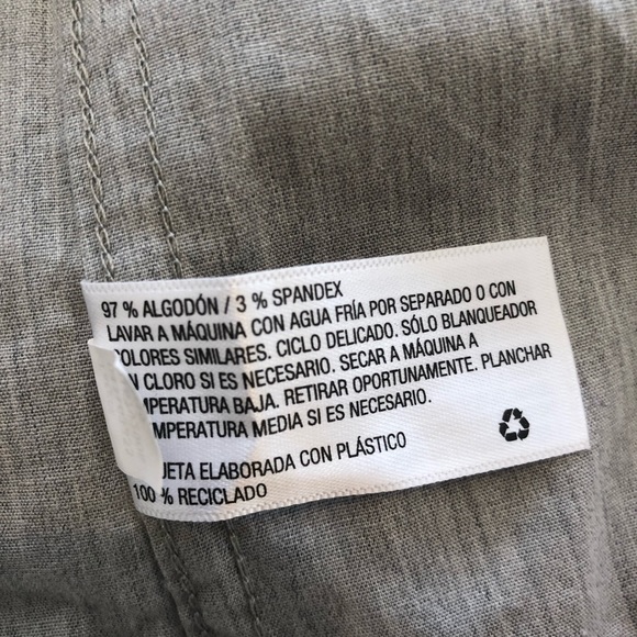 NWOT Goodfellow & Co Light Grey Long Sleeve Collared Pocket Button Down Shirt M - Picture 16 of 16